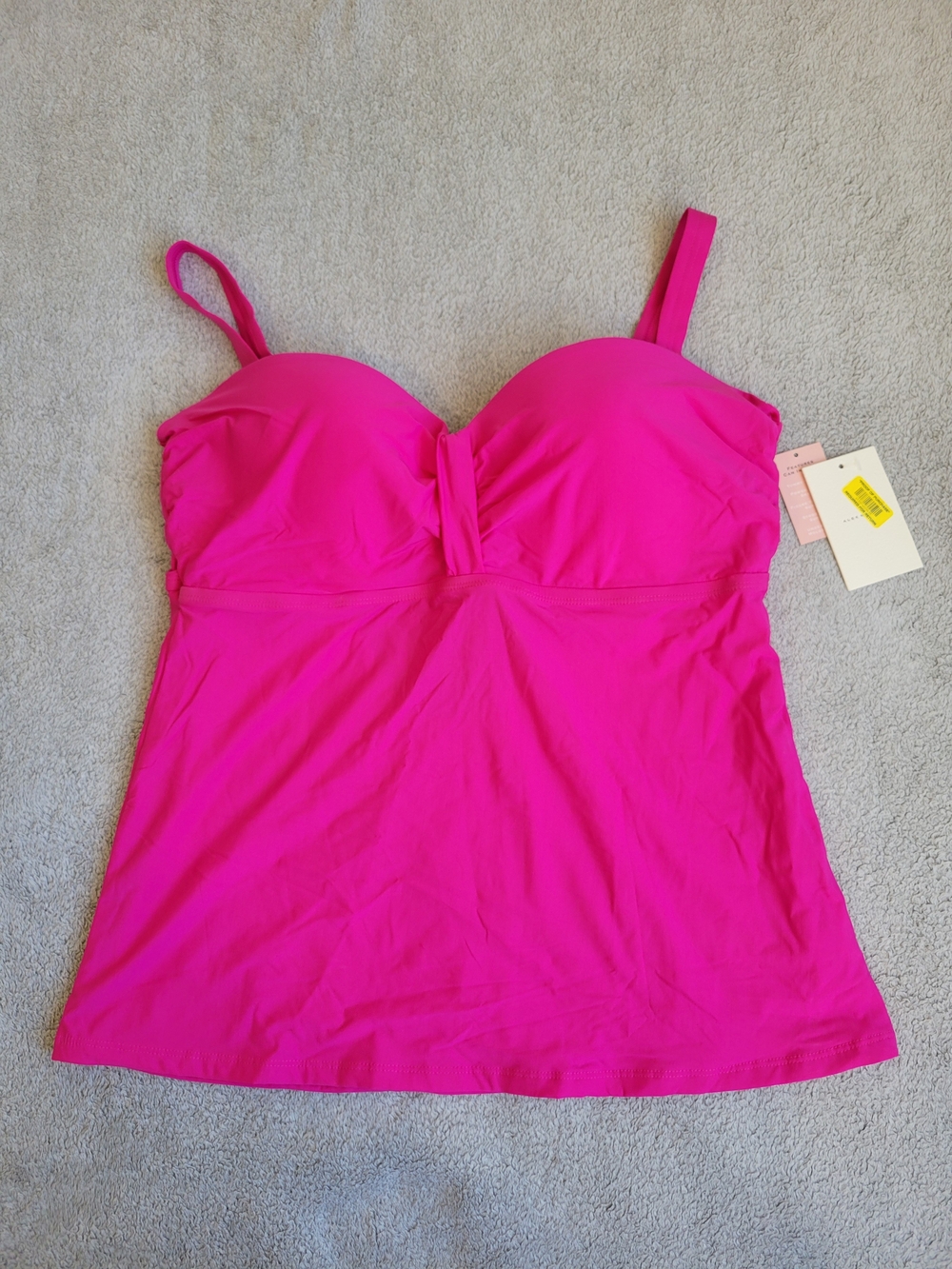 Alex Marie Hot Pink Swim Camisole with Built-In Support